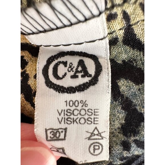 C&A Cocoon Cardigan Women One Size Dolman Sleeve Animal Print Green Blue Orange - Picture 9 of 10